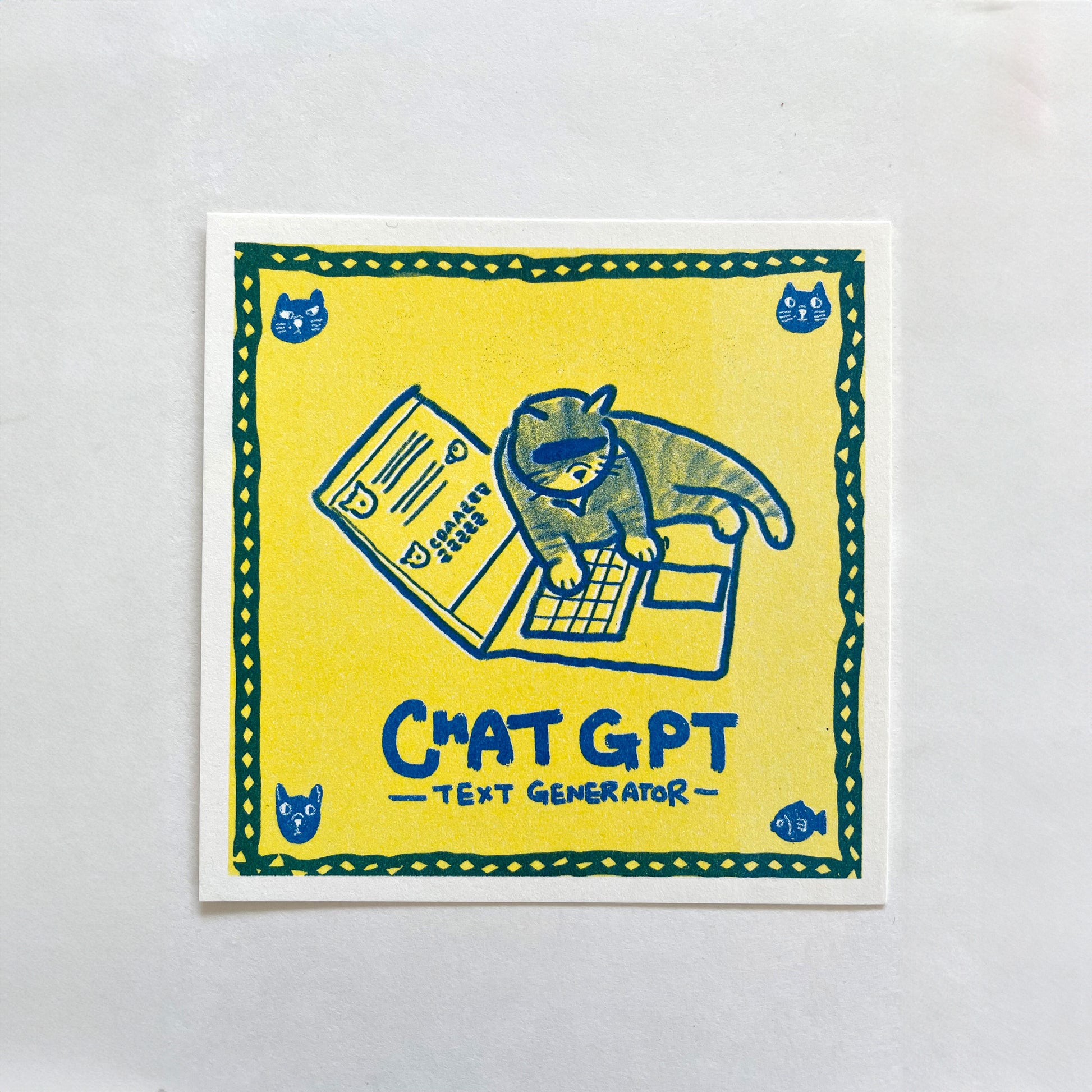 Chat GPT- Risograph Card