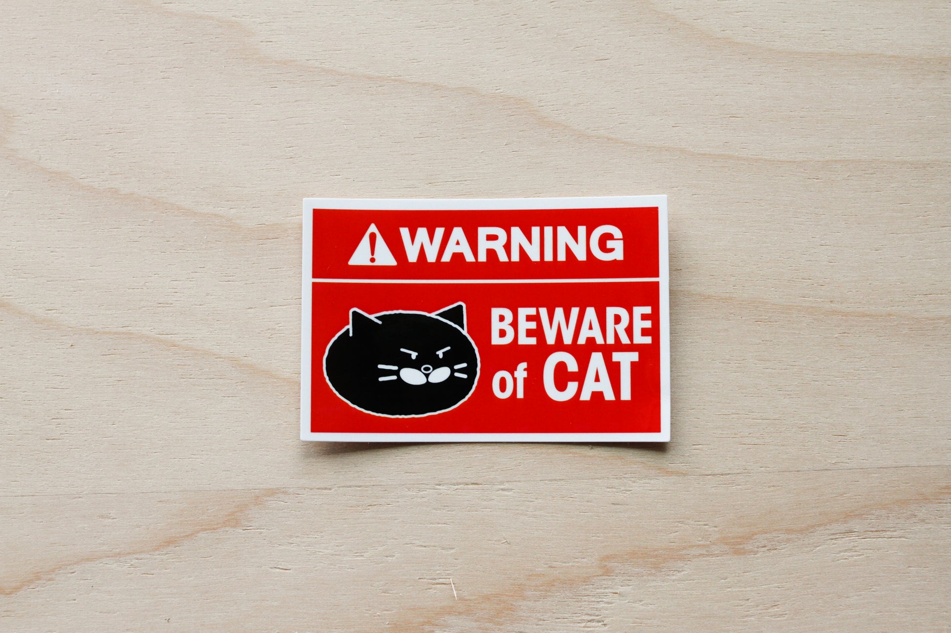 Beware of Cat Sticker