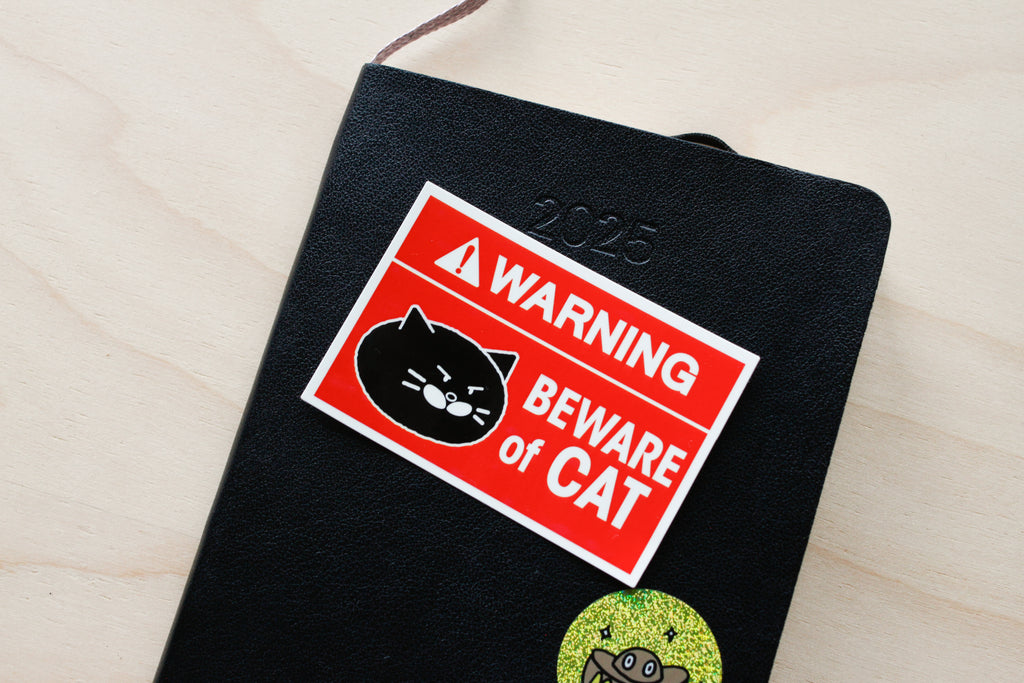 Beware of Cat Sticker