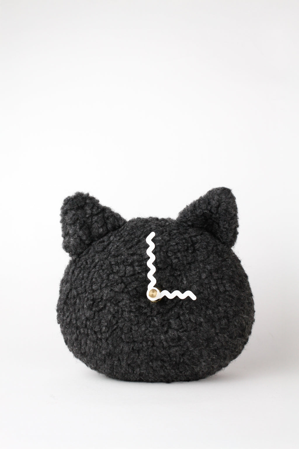 Plushie Black Cat Clock