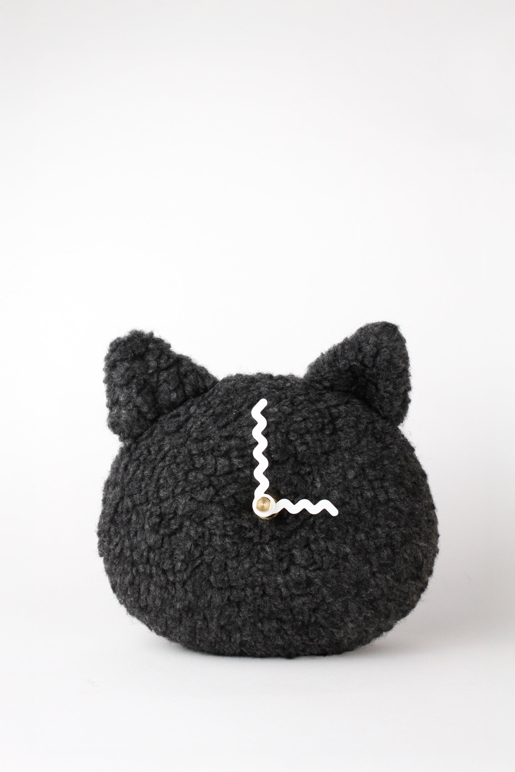 Plushie Black Cat Clock