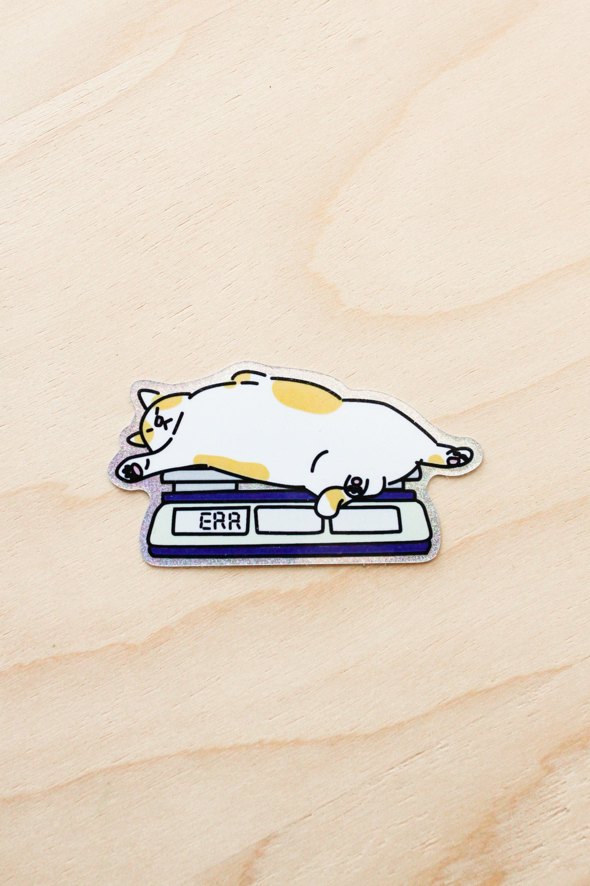 Bodega Cat on Scale Glitter Sticker