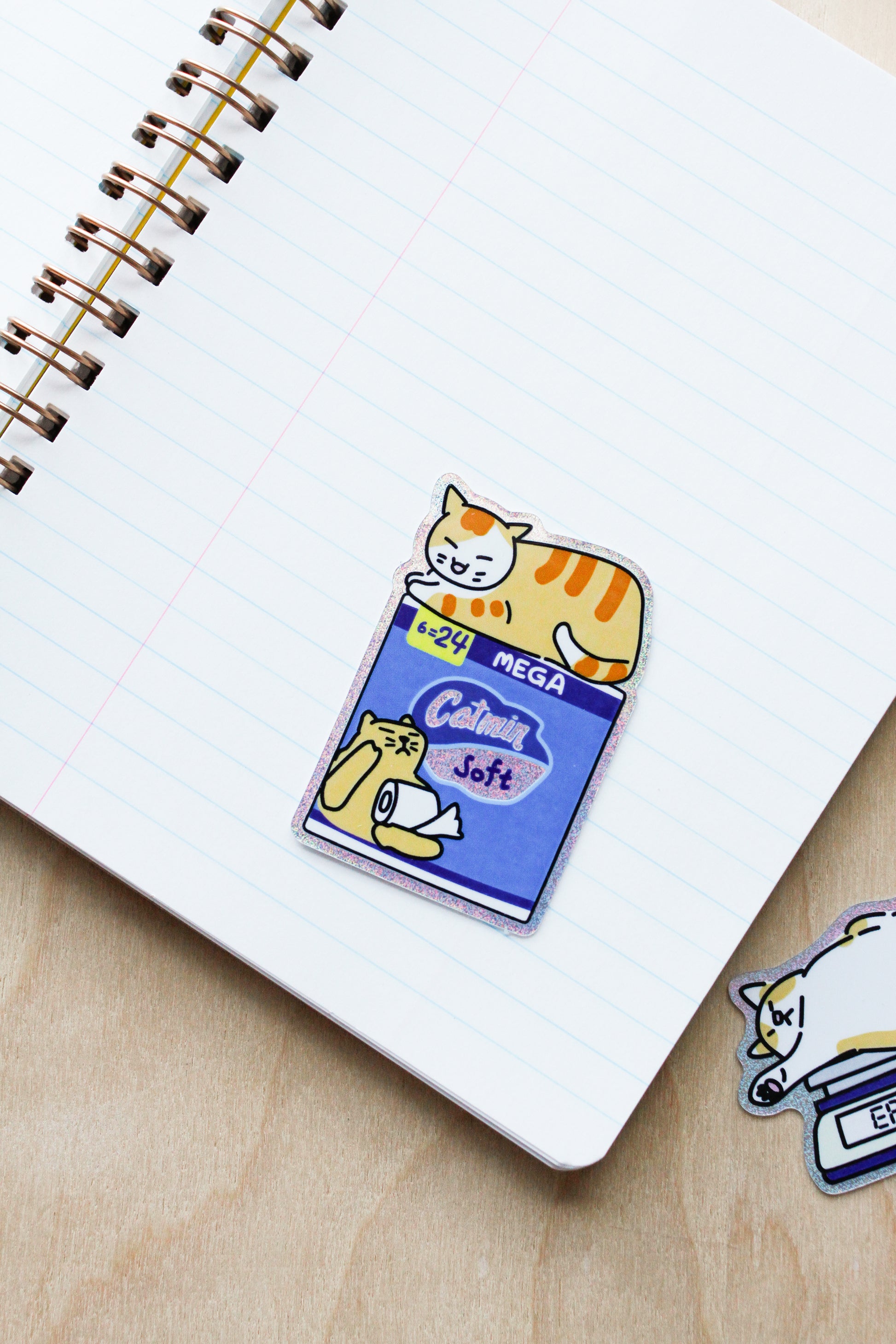 Catmin Bodega cat Glitter Sticker