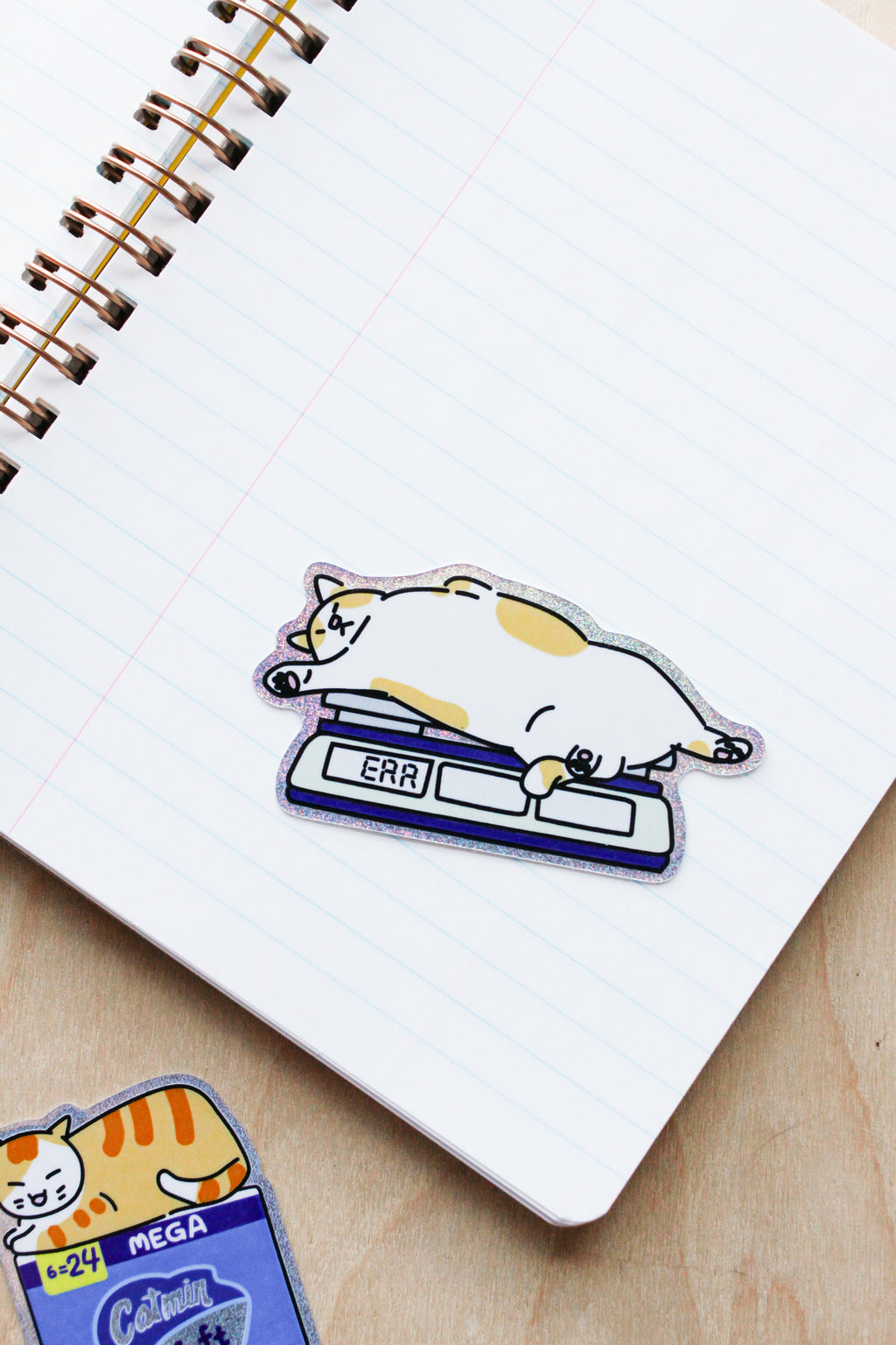 Bodega Cat on Scale Glitter Sticker