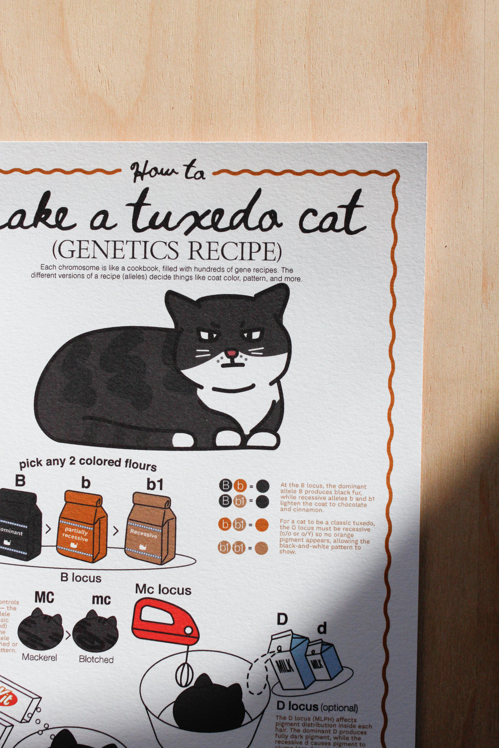 How to make Tuxedo Cat (Genetics Recipe) Poster