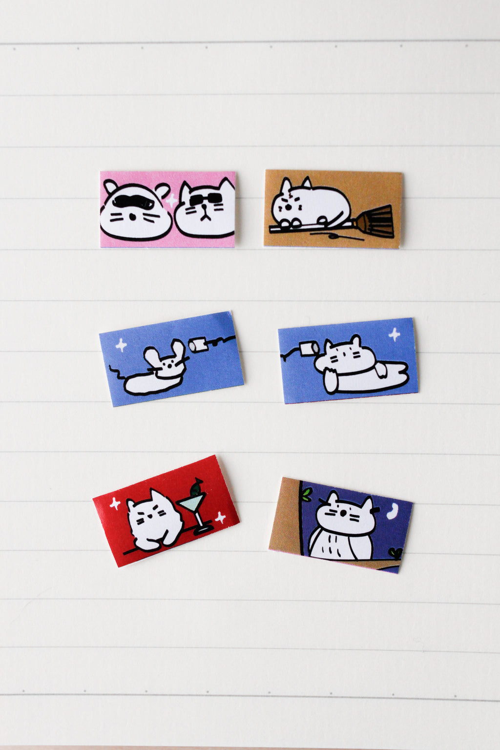 A day in the life of a cat-Label Sticker Roll