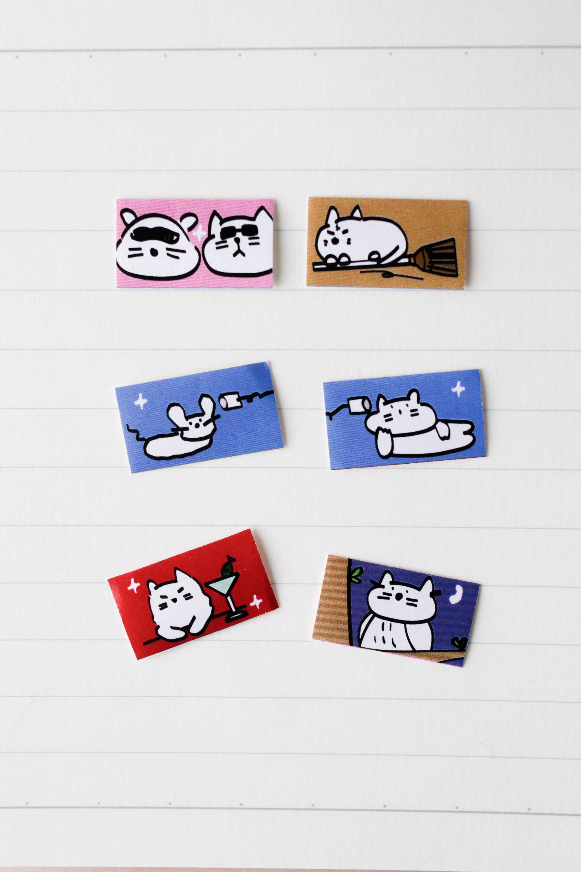 A day in the life of a cat-Label Sticker Roll