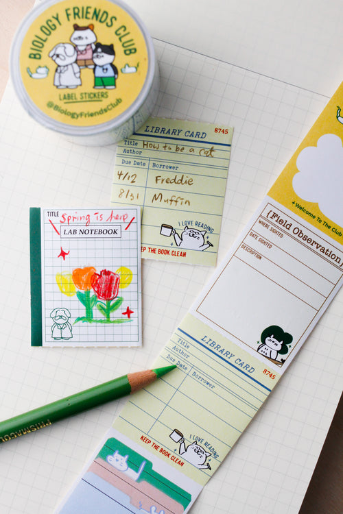 Biology Friends Club Sticker Notes Roll