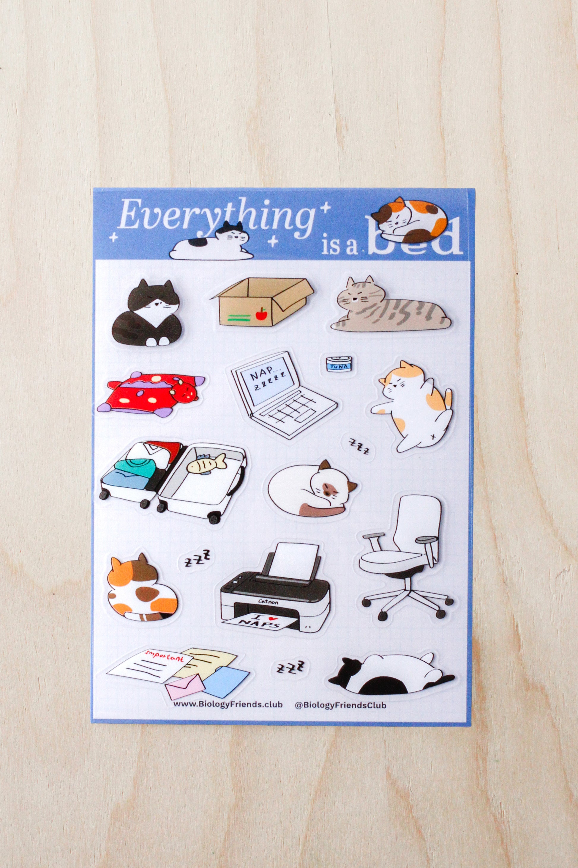 Everything Is A Bed Sticker Sheet