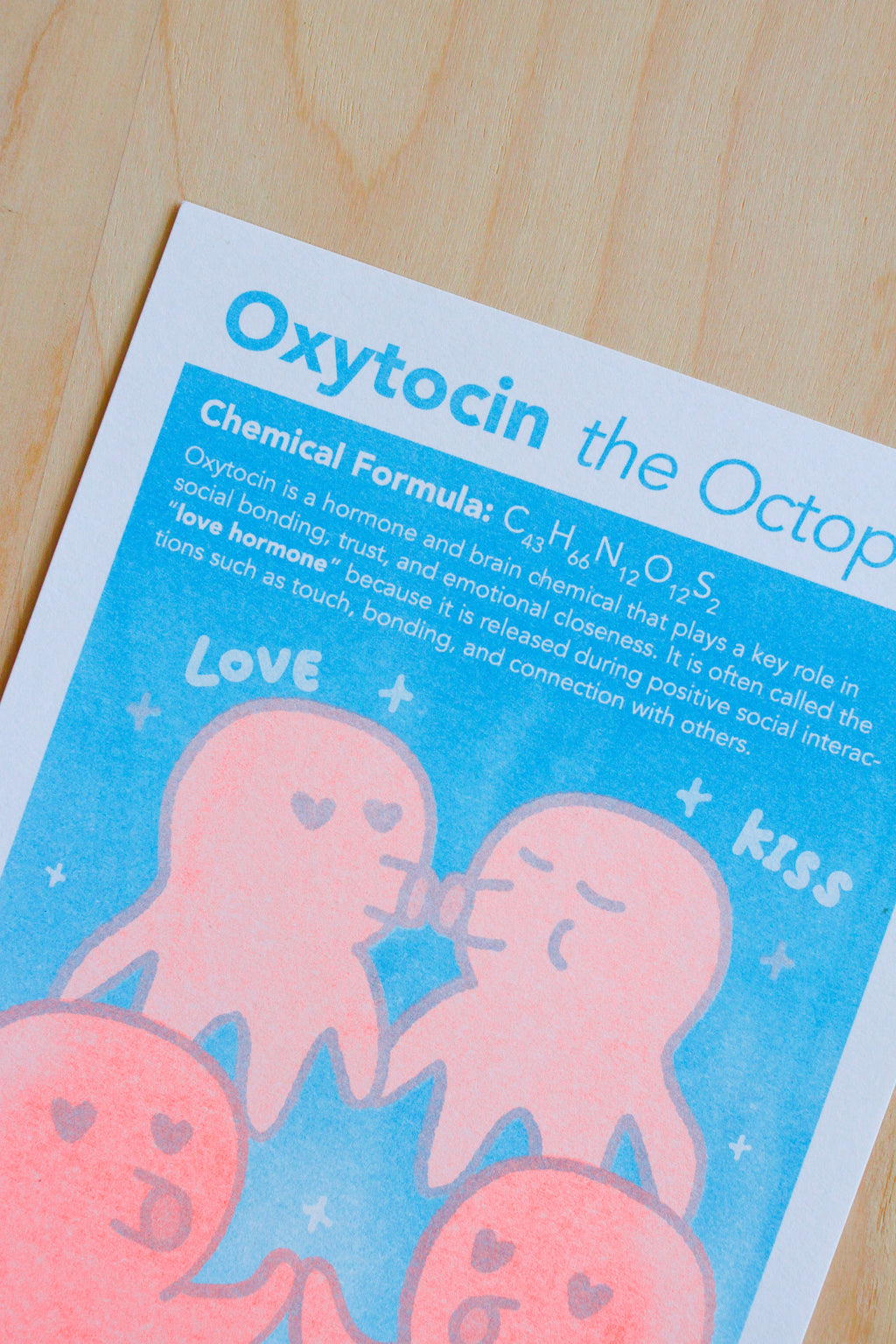Oxytocin the Octopus- Risograph Print