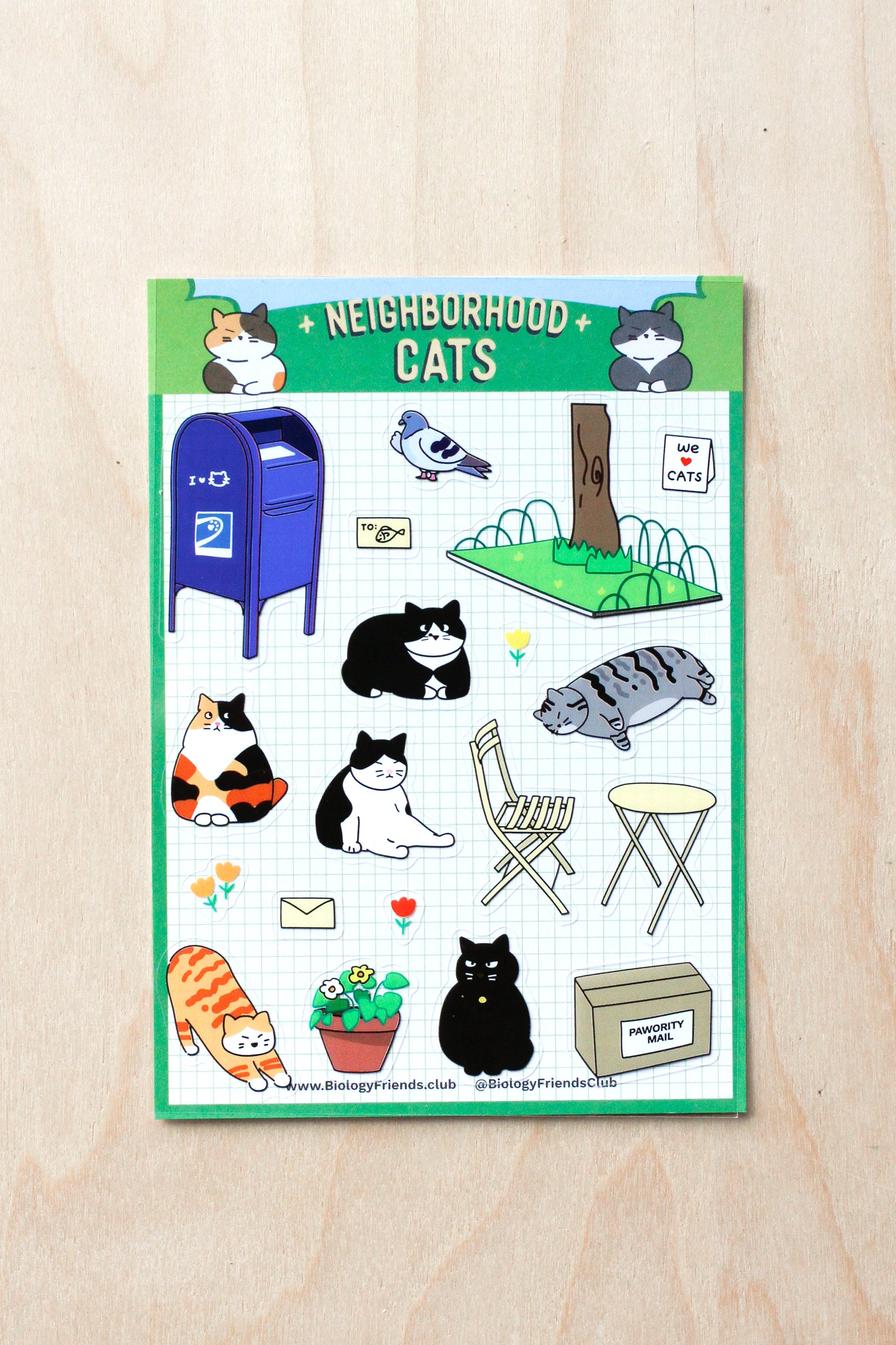 Neighborhood Cats Sticker Sheet