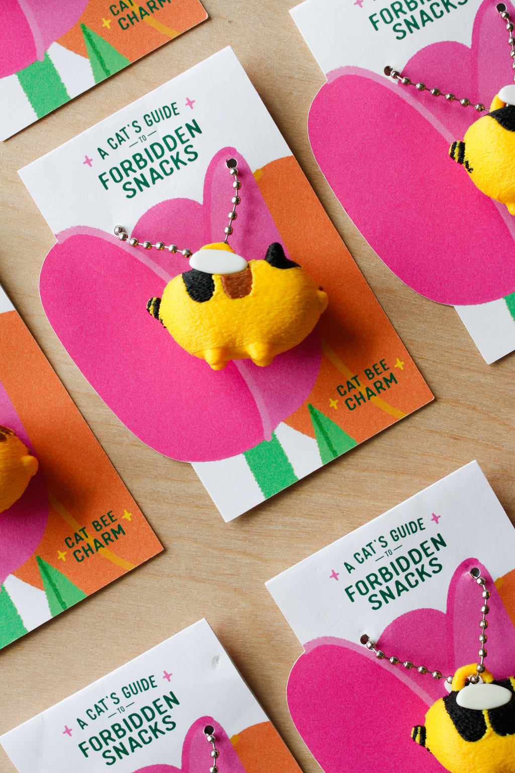 Cat Bee Keychain