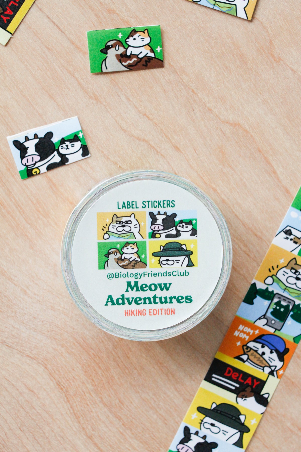 Meow Adventure Hiking edition-Label Sticker Roll