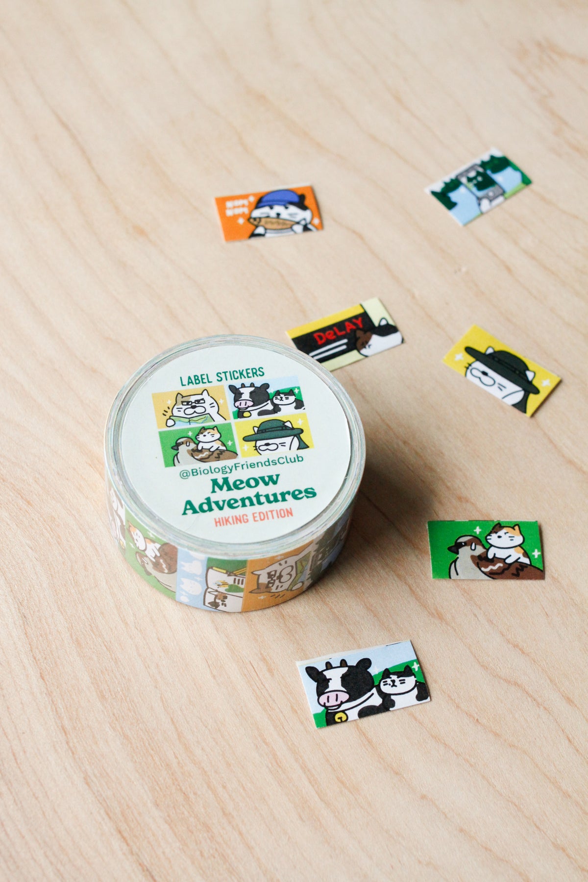 Meow Adventure Hiking edition-Label Sticker Roll